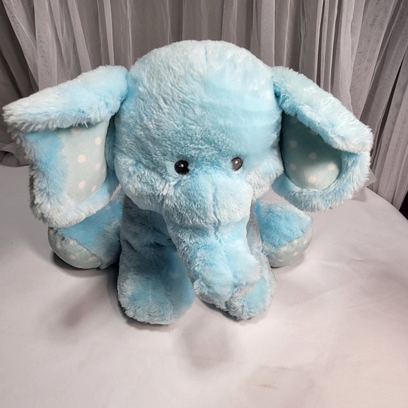 Baby Ganz Sweet Sammie Blue Elephant Polka Dot feet 20inch Stuffed Plush Animal - Picture 6 of 13
